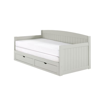 Alaterre Furniture Harmony Daybed with King Conversion, Dove Gray AJHO1180